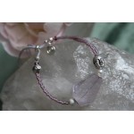 Armband zart-violett, Buddhaperle, silber 